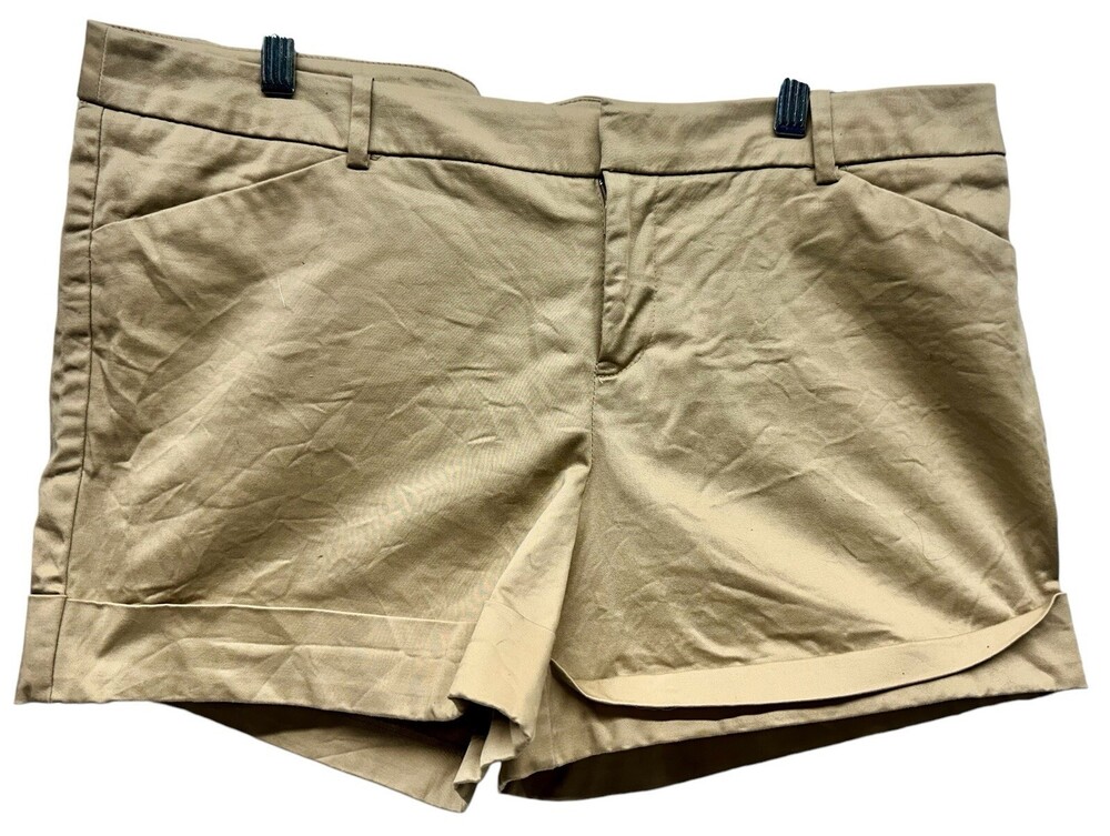 Mossimo chino Shorts adult 14 Women's Brown cotton spandex
